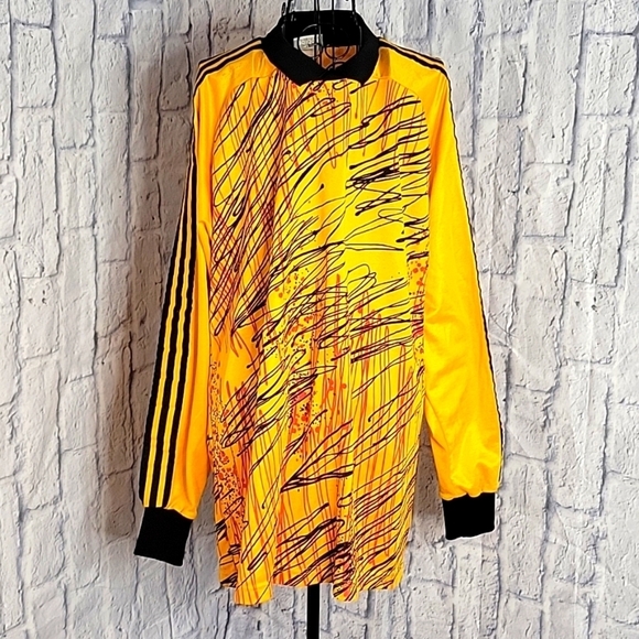 VINTAGE 90's ADIDAS Goalkeeper's Soccer Football‎ Jersey Shirt XL - Picture 1 of 8